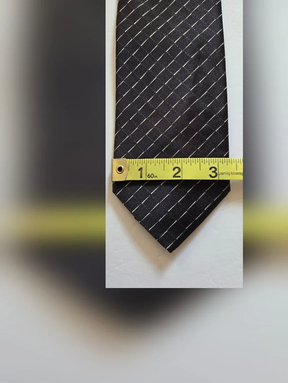 PRADA Made in Italy 100% Silk Black Geometric Stripe Tie